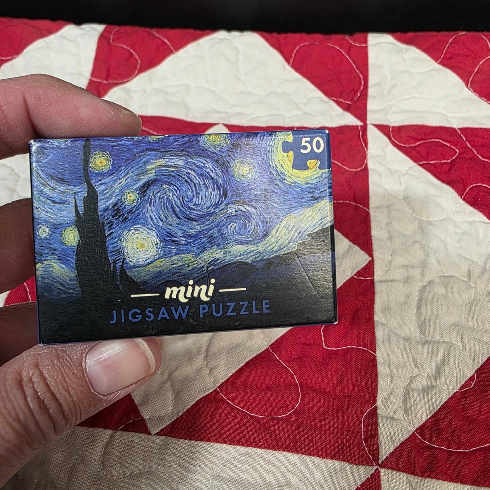 Professor Puzzle Mini Jigsaw Puzzle Blue Starry Night Van Gogh 50pc Tiny Gift